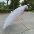thumbnail image 3 of Artistic Floral Lace Umbrella Wooden Handle Sun Shade For Special Occasions & Women Accessories, 3 of 9