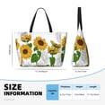 thumbnail image 4 of Sigee Plump Sunflower And Sketch Print Extra Large Waterproof Beach Travel Bag with Zipper - Durable and Versatile for Vacation, Gym, and Daily Use, 4 of 7