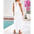 thumbnail image 3 of Vestido BTFBM Summer Halter para mujer, casual, bohemio, vestido de verano, blanco, 3 of 9