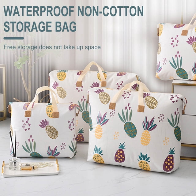 Vaidha Sac de Rangement Grande Capacité avec Poignée, Sac de Rangement Pliable pour Couette et Couverture