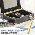 thumbnail image 6 of Uxcell Small Piano Hinge Mini Jewelry Box Hinges with Screw for Jewellery Wooden Box Yellow, 6 of 7