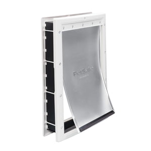 PetSafe Never Rust Plastic Dog Door, Large, Paintable White