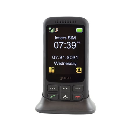 Jethro [SC435] 3G Unlocked Classic Slider-Style Senior & Kids Cell Phone, FCC/IC Certified, SOS Emergency Button, 2.8