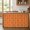 Orange, variant on Navy Blue Small Sink Skirt 10''x11'', Geometric Leaf Diamond Plaid Abstract Check Bathroom Vanity Utility Cabinet Curtain, Kitchen Under Sink Laundry Privacy Drape Waterproof Closet Curtains