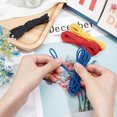 4 style PP Rope 4pcs Metallic Wire Twist Ties for Bracelet Making Mixed ...