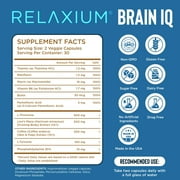 Relaxium BrainIQ Nootropic Memory Supplement for Clarity and Focus, Vegan, 60 Capsules