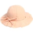 thumbnail image 3 of CoCopeaunts Cotton Bucket Hats for Women Bow Belt Summer Anti-UV Charming Ruffled Brim Vacation Travel Packable Girl Basin Hat, 3 of 8