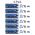 thumbnail image 4 of PCI-E Riser Board 1X to 16X GPU Extender riser card Riser Card PCI-E USB 3.0 GPU Adapter with 6pin Interface, Blue, 4 of 9