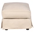 thumbnail image 3 of Sunset Trading Horizon Tissu Slipcover pour Pouf Rectangulaire en Beige, 3 of 8