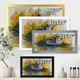 thumbnail image 4 of Designart 'Castle With Autumn Trees By The Lake' Lake House Framed Art Print, 4 of 4