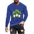 thumbnail image 2 of ZRGHAOYLQ Plus Size St. Patrick's Day Shirts Mens Big Tall Long Sleeve Crewneck T-shirt Cute Shamrock Gnomies Graphic Shirt Plus Size Lightweight Workout Shirts, 2 of 5