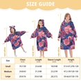 thumbnail image 4 of FORMRS Wearable Blanket Hoodie with Sleeves for Kids Cozy Flannel Sweatshirt, Vibrant Art Flowers, 4 of 7