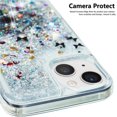 thumbnail image 5 of Case for iPhone 13, iPhone 13 Case Cute Pink Glitter Luxury Sparkle Liquid for Girls Women Quicksand Clear Soft TPU Protective Phone Case for iPhone 13 6.1 inch Dandelion, 5 of 10