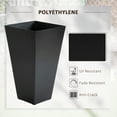 thumbnail image 5 of Outsunny Set of 3 Tall Planters with Drainage Hole, 28" Outdoor Flower Plant Pots, Indoor Planters for Porch Patio and Deck, Black, 5 of 10