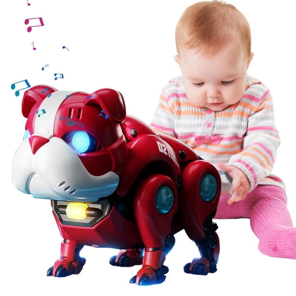 Meottam Robot Dog Toy for Kids Boys & Girls, Voice & Touch Control Robot Dog Toy with Music & Lights, Interactive Intelligent Robot Puppy Toy for Kids Boys & Girls