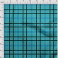 thumbnail image 3 of oneOone Polyester Lycra Turquoise Blue Fabric Madras Check Sewing Material Print Fabric By The Yard 56 Inch Wide, 3 of 4
