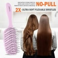 thumbnail image 7 of Hair Detangling Brush by Fiora Naturals - 100% Bio-Friendly Detangler Brush w/ Ultra-Soft Bristles, 7 of 7