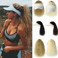 thumbnail image 3 of Carroterr Baseball Cap Wig with Curly Synthetic Hair Extensions Ponytail Cap Wig Sun Hat with Hair Hat Wig for Golf Women Z1W1, 3 of 8