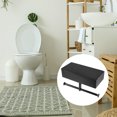 thumbnail image 2 of Portarrollos de papel higiénico Unique Bargains Doble soporte de pared para baño de cocina Negro, 2 of 8