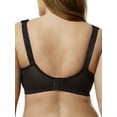 thumbnail image 2 of Elila Women's Plus Size Super Curves Jacquard Softcup Bra, Full Coverage Wire-Free Firm Support, Style 1305 Black, 2 of 3