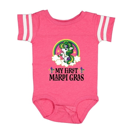 

Inktastic My First Mardi Gras Unicorn Gift Baby Girl Bodysuit