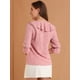 thumbnail image 5 of Blusa Allegra K Con Botones Cuello De Solapa Con Volantes Estampado De Corazón Manga Del Codo Rosa XS, 5 of 6