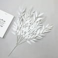 thumbnail image 5 of Dvruxg 17.7 Inch Artificial Willow Leaves with Stems Faux Silk Greenery Leaves Plants for DIY Bouquet Vase Home Party Wedding Decorations(White), 5 of 6