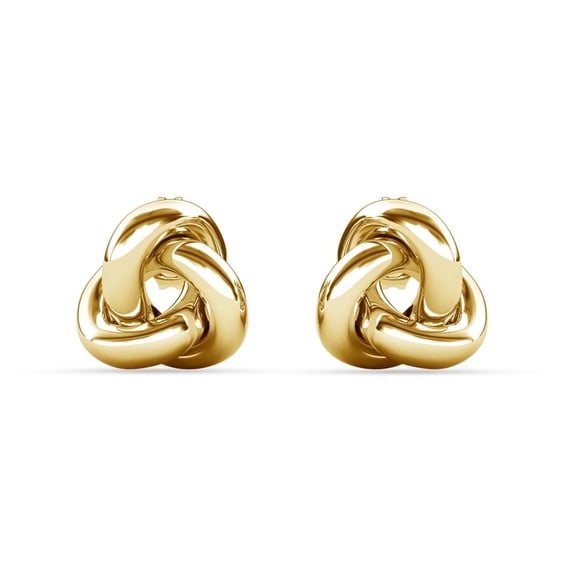 Cate & Chloe Ashley 18k Yellow Gold Plated Knot Stud Earrings, Gift for Women