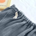 thumbnail image 4 of ShomPort Womens Maternity Fleece Pajamas Adjustable Elastic Waist Wide Leg Comfort Pants Fall Winter Warm Pregnancy Homewear, 4 of 6