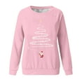thumbnail image 4 of Atogsazn Womens Christmas Sweatshirt Casual Crew Neck Long Sleeve Shirt Loose Fit Pullover Tops Fall Clothing 02-Pink XL Fashion, 4 of 5