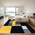 thumbnail image 3 of ODIKA 5'x7' Machine Washable Non-Slip Area Rug, Geometric Yellow High Traffic Rug with Pad, Yellow, 1046684, 3 of 8