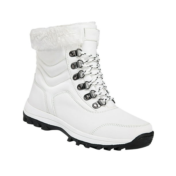 Zapatos para mujer, de invierno, cálidos, gruesos y para esquiar en la nieve, de algodón, grandes, para correr, botas vaqueras.