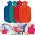 thumbnail image 2 of SharkTRUE 2-Pack Rubber Hot Water Bottles - Striped Non-Slip Design for Warmth & Cold Compress 500ml+1000ml, 2 of 9