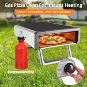 Portable Gas Pizza Oven, Countertop Outdoor Pizza Cooker for Backyard or Camping, Fits Up to 12-Inch Pizza