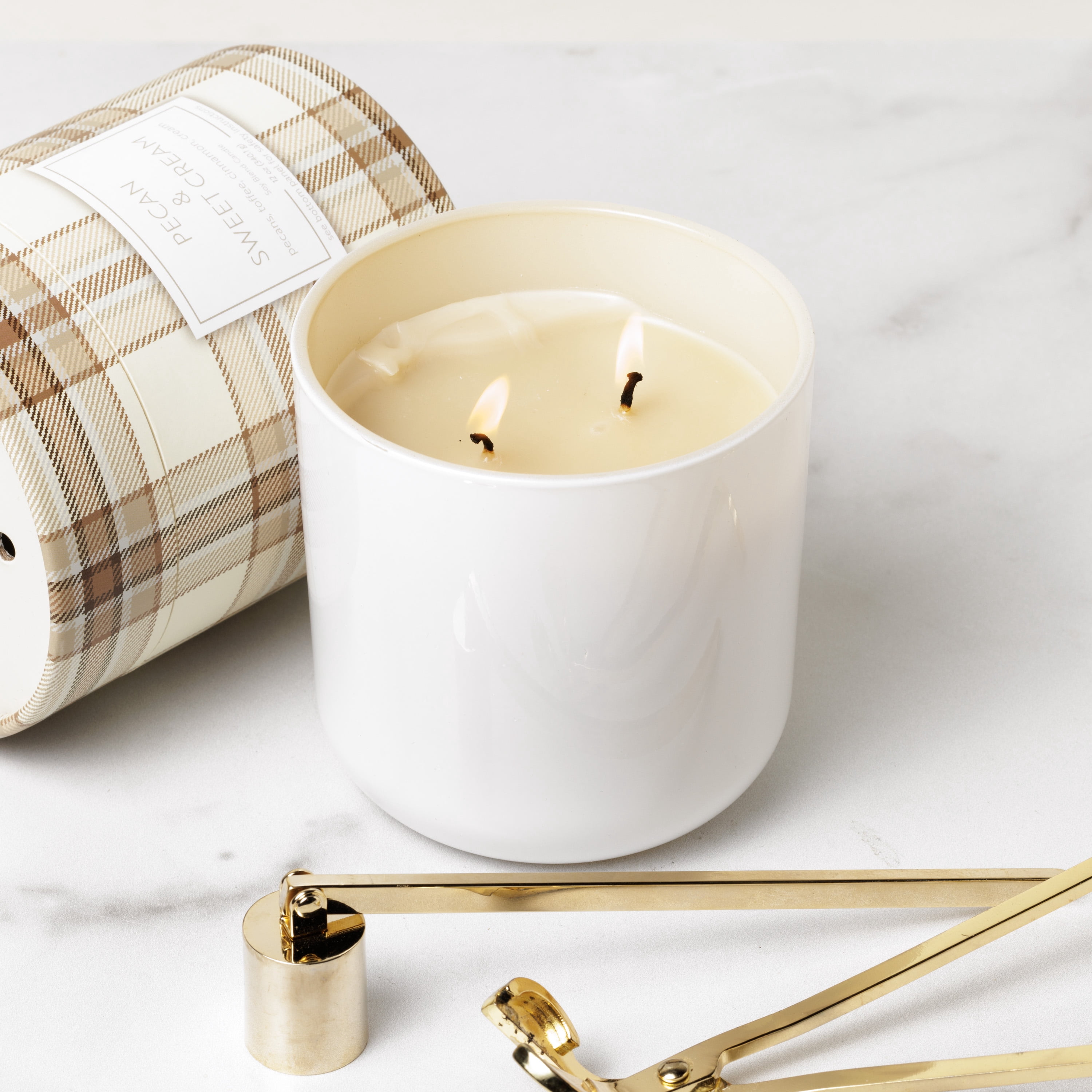 Better Homes & Gardens 12oz Pecan & Sweet Cream Scented 2-Wick Boxed Jar Candle