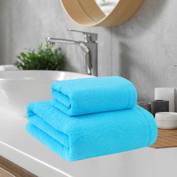 Juego de toallas de baño | Paquete de 2 toallas de secado rápido absorbentes ultrasuaves | Material natural | Ligero Duradero | Multicolor: Naranja Amarillo Rojo Verde Azul | 19x18x4cm | 450g |