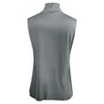 thumbnail image 3 of Women Summer Tops Top Tee Womens Fit Turtleneck Slim Blouse Shirt Sleeveless Solid Women's Blouse Camisole with Support Bra Glitter Girl Compression Tops for Women Top 3x Christmas Workout Grey 4XL, 3 of 5