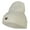 White, variant on Pug Dog Head Embroidered Long Knitted Beanie - Khaki OSFM