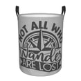 thumbnail image 6 of Lsque Not All Who Wander Are Lost2 pattern Laundry Hamper Basket, Tall Woven Rope Hamper Basket for Clothes, Lightweight Storage Basket, Collapsible Waterproof-Small, 6 of 8
