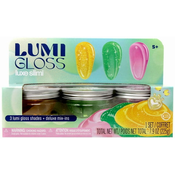 Lumi Gloss Luxe Slimi Yellow, Green & Pink Slime 3-Pack