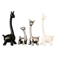 thumbnail image 1 of Figuras de jirafa Estatua de jirafa de cerámica Decoración de mesa Centro de mesa Moderno Creativo para escritorio Oficina Estantería Decoración de do 4 piezas, 1 of 8