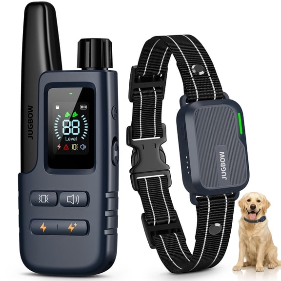 Dog Shock Collar - 4500FT Dog Training Collar with Remote, IPX8 Waterproof Electric Dog Collar with 4 Training Modes, Security Lock, Rechargeable eCollar for 10-120lbs Small Medium Large Dogs