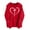 Red #D, variant on Valentines Day Hoodies for Women Casual Loose Pullover Sweatshirts Long Sleeve Red Sweater Tops with Pockets, 3XL