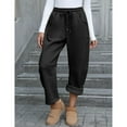 thumbnail image 2 of Lentta Womens Fleece Lined Sweatpants Barrel Leg Baggy Jogger Pants Winter Warm Athletic Trousers, 2 of 7