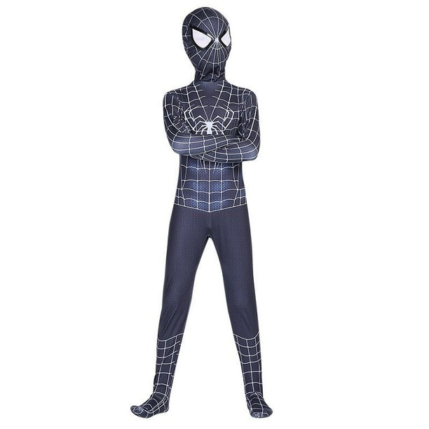 Disfraz de Spiderman para adultos y niños, traje de batalla de película, No Way Home, color negro y dorado, novedad Fivean unisex