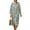 Blue Fish Wave, variant on COEQINE Womens Loose Dress with 3/4 Sleeves Calf Length Loose Office Dress, Polyester with Linen Effect Casual Oriental Boho Sundress, Size 3XL, Gold Black Moon Plum Bird