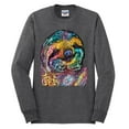 thumbnail image 3 of Funny Neon Sloth | Dean Russo Art Animal Lover Mens Long Sleeve Shirt, Heather Black, 3XL, 3 of 5