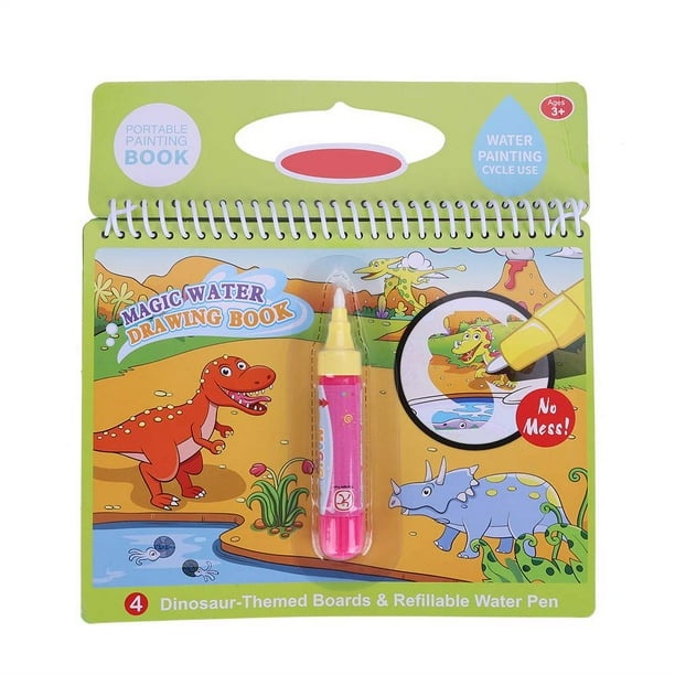 Libro para colorear para ninos, Juguete de Pinta de Garabatos mágicos para viajar, Vehículos, Granja, Dinosaurio, Maquillaje, Almohadilla de Dibujo Portátil, Educativo, Sin