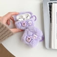 thumbnail image 3 of For AirPods 3rd Gen 2021/1/2/Pro case，Shockproof 3D Purple plush kulomi Case Cover With Ring, 3 of 5