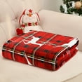 thumbnail image 5 of Exclusivo Mezcla Fleece Twin Blanket for Bed, Ultra Plush Christmas Holiday Printed Velvet Blankets,Lightweight and Cozy-60"x80"(Red Checkered), 5 of 6